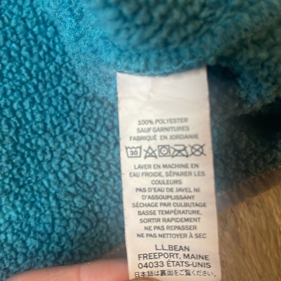 LL bean size 2x better sweater quarter button sweater in teal green pull over - Picture 5 of 6